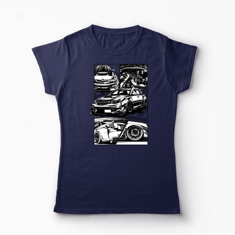 Tricou Personalizat Subaru WRX STI - Femei-Bleumarin