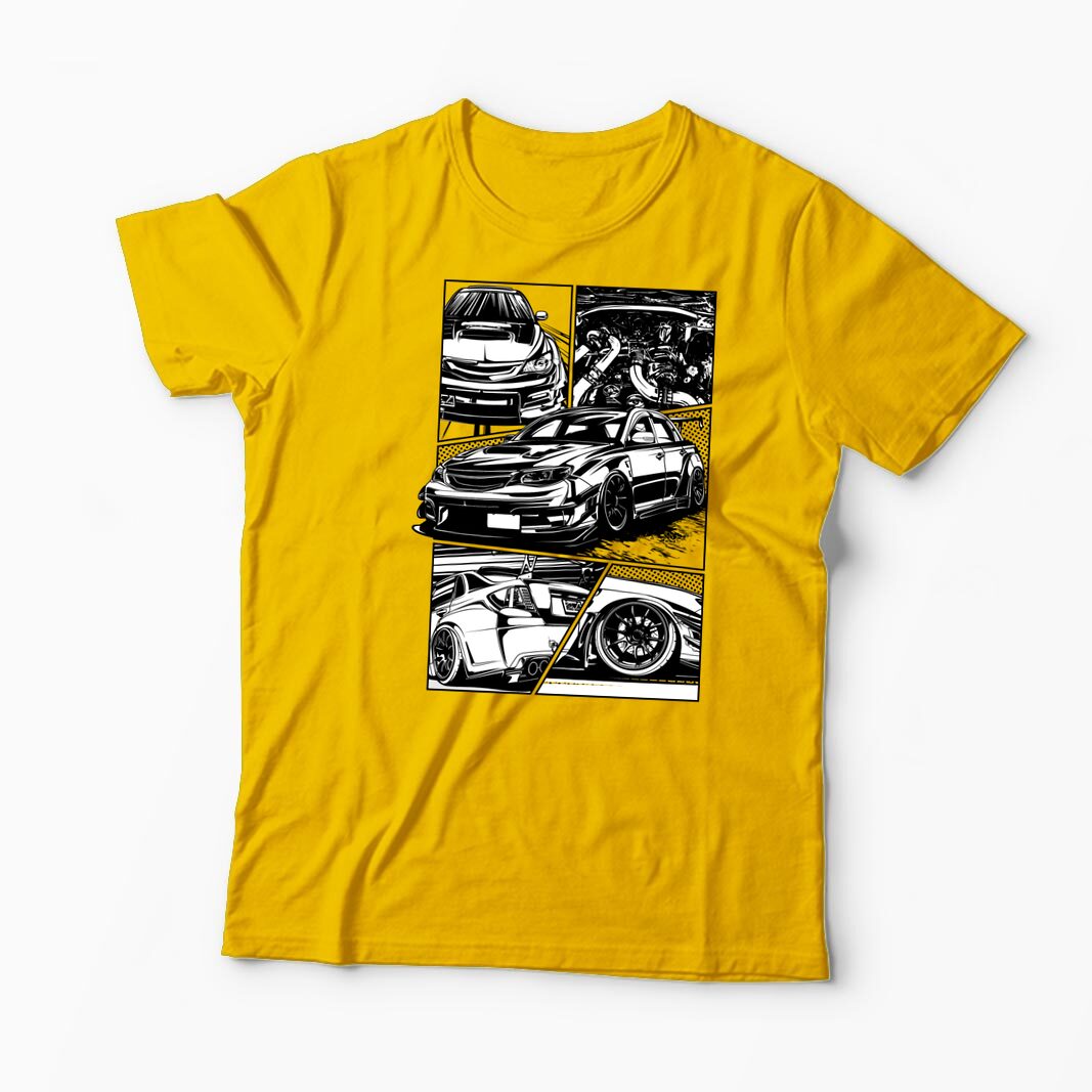 Tricou Personalizat Subaru WRX STI - Bărbați-Galben