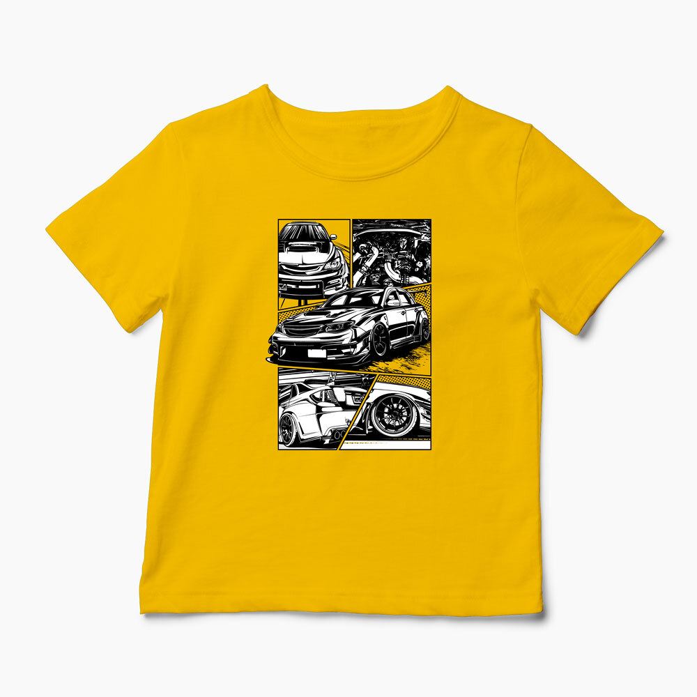 Tricou Personalizat Subaru WRX STI - Copii-Galben