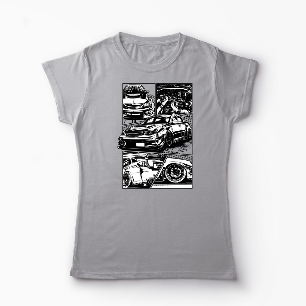 Tricou Personalizat Subaru WRX STI - Femei-Gri