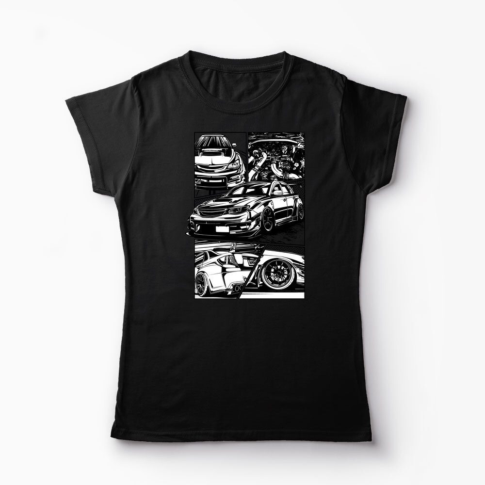 Tricou Personalizat Subaru WRX STI - Femei-Negru