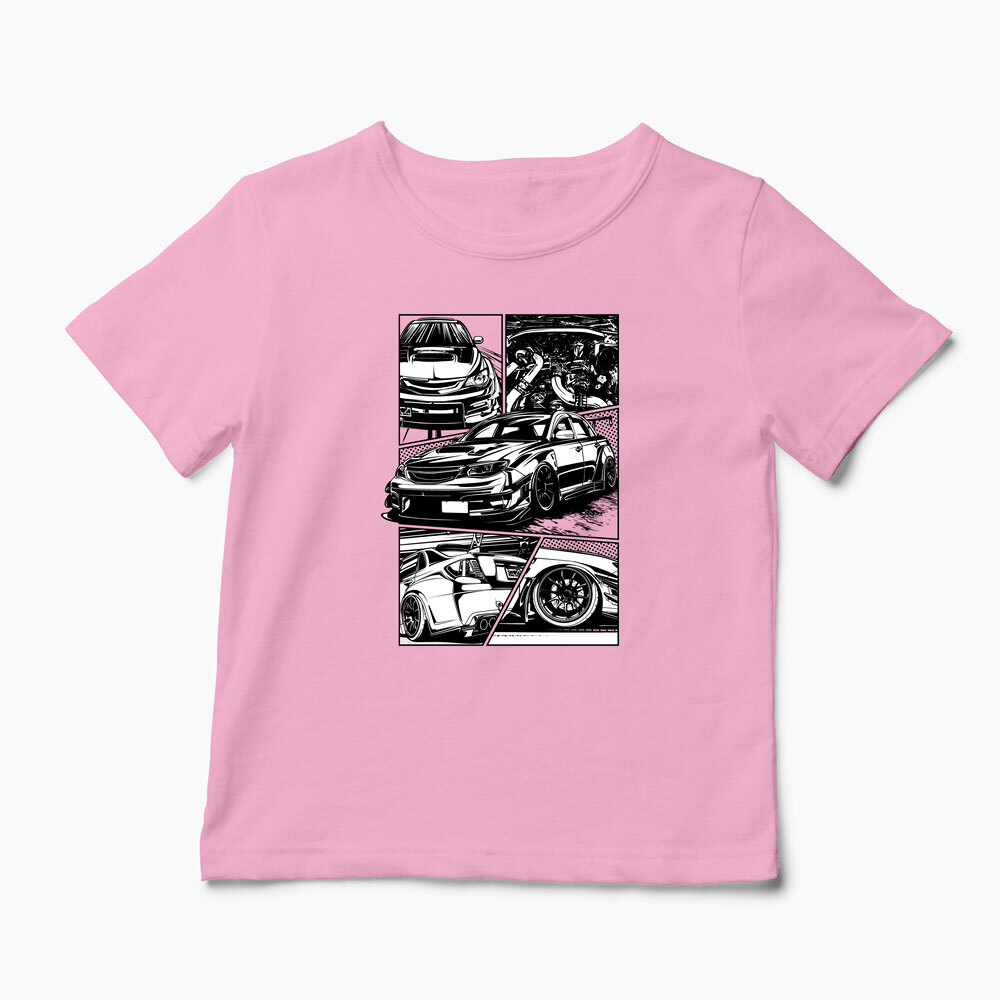 Tricou Personalizat Subaru WRX STI - Copii-Roz
