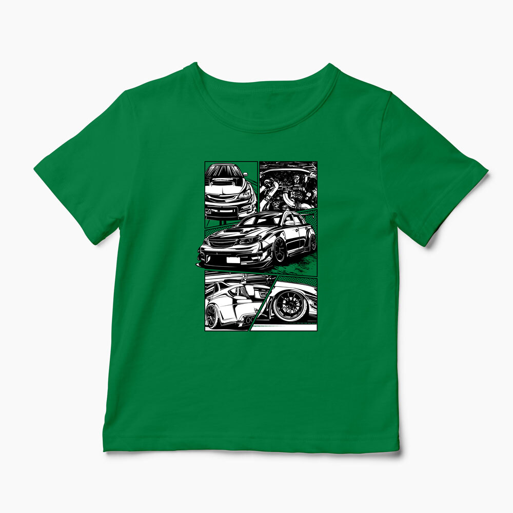 Tricou Personalizat Subaru WRX STI - Copii-Verde