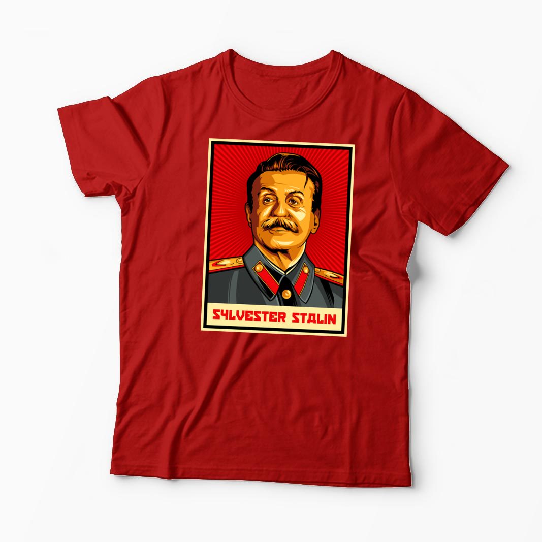 Tricou Personalizat Sylvester Stalin - Bărbați-Roșu