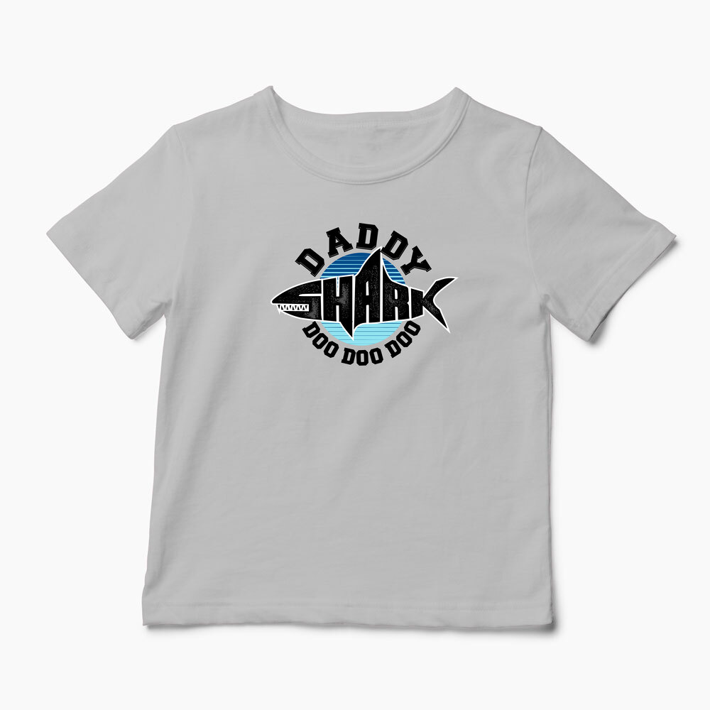 Tricou Personalizat Tată Rechin Do Do Do - Copii-Gri