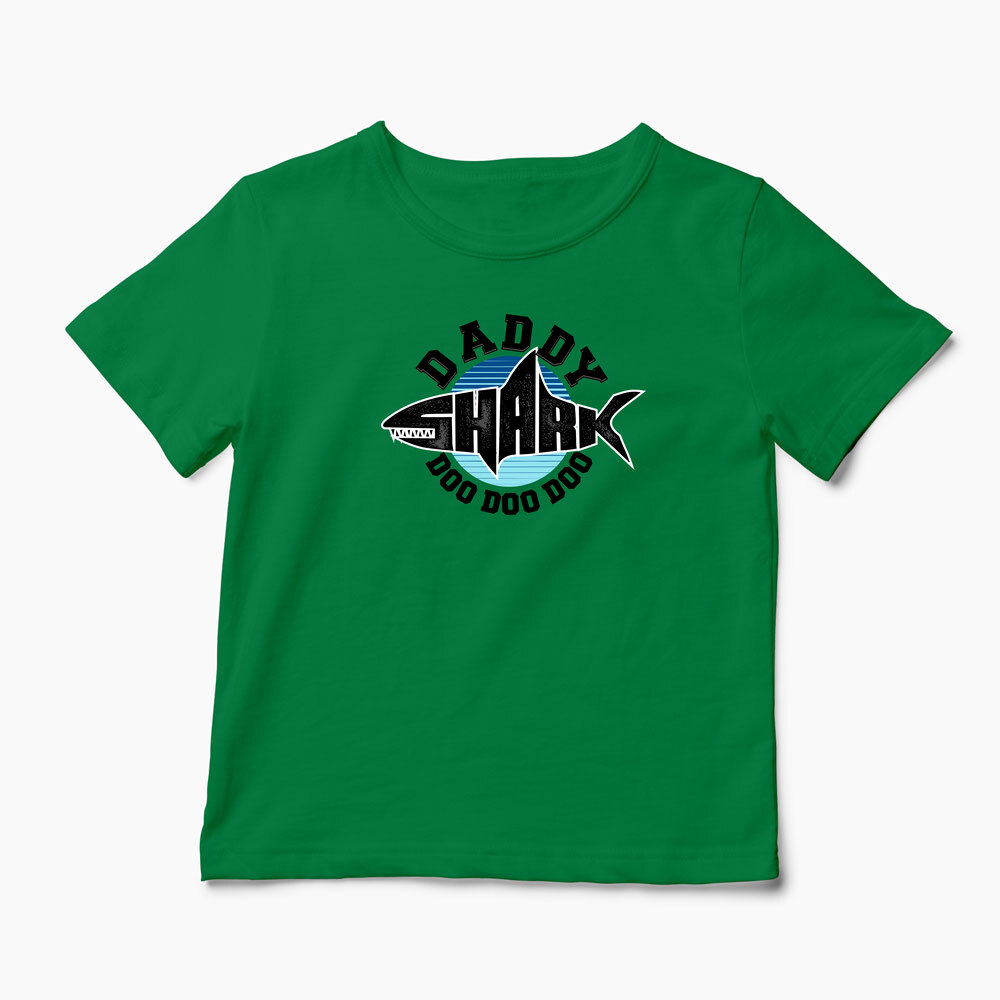 Tricou Personalizat Tată Rechin Do Do Do - Copii-Verde