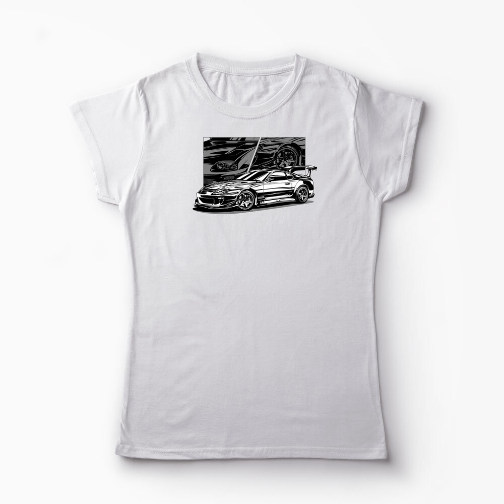 Tricou Personalizat Toyota Supra - Femei-Alb