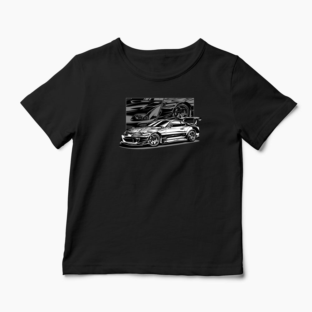 Tricou Personalizat Toyota Supra - Copii-Negru