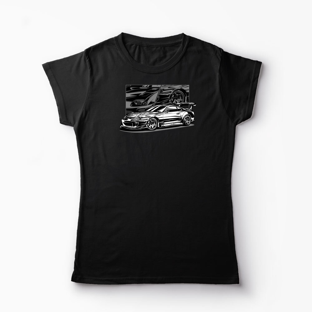 Tricou Personalizat Toyota Supra - Femei-Negru