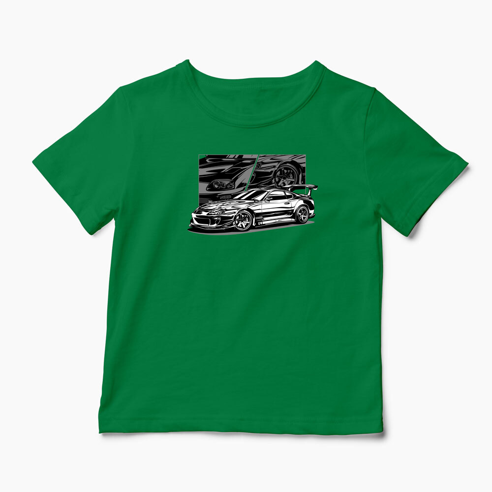 Tricou Personalizat Toyota Supra - Copii-Verde