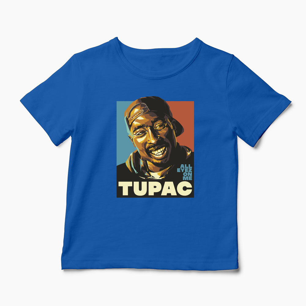 Tricou Personalizat Tupac All Eyez On Me - Copii-Albastru Regal