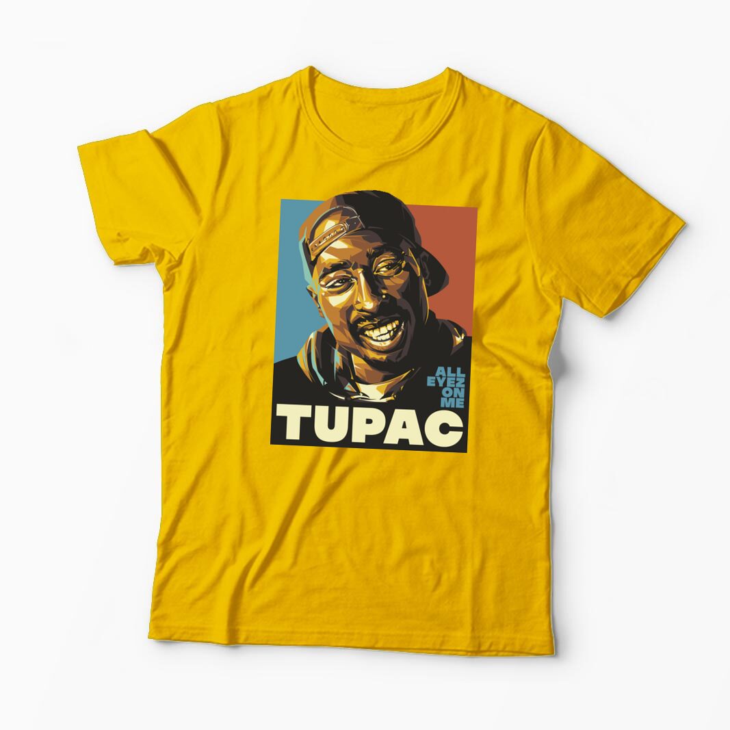 Tricou Personalizat Tupac All Eyez On Me - Bărbați-Galben