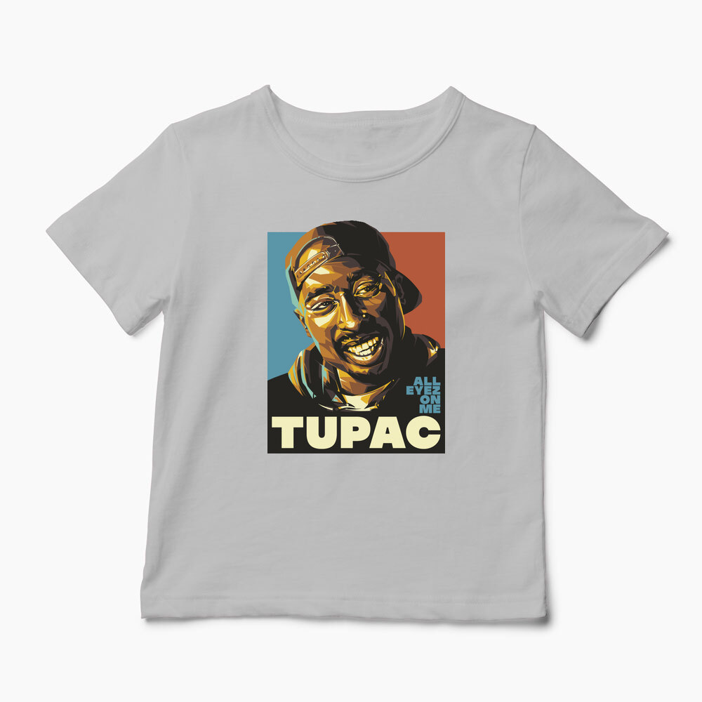Tricou Personalizat Tupac All Eyez On Me - Copii-Gri