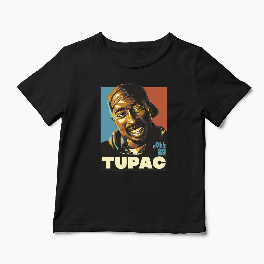 Tricou Personalizat Tupac All Eyez On Me - Copii-Negru