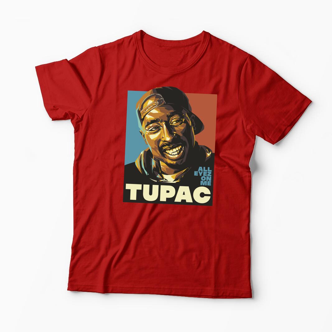 Tricou Personalizat Tupac All Eyez On Me - Bărbați-Roșu