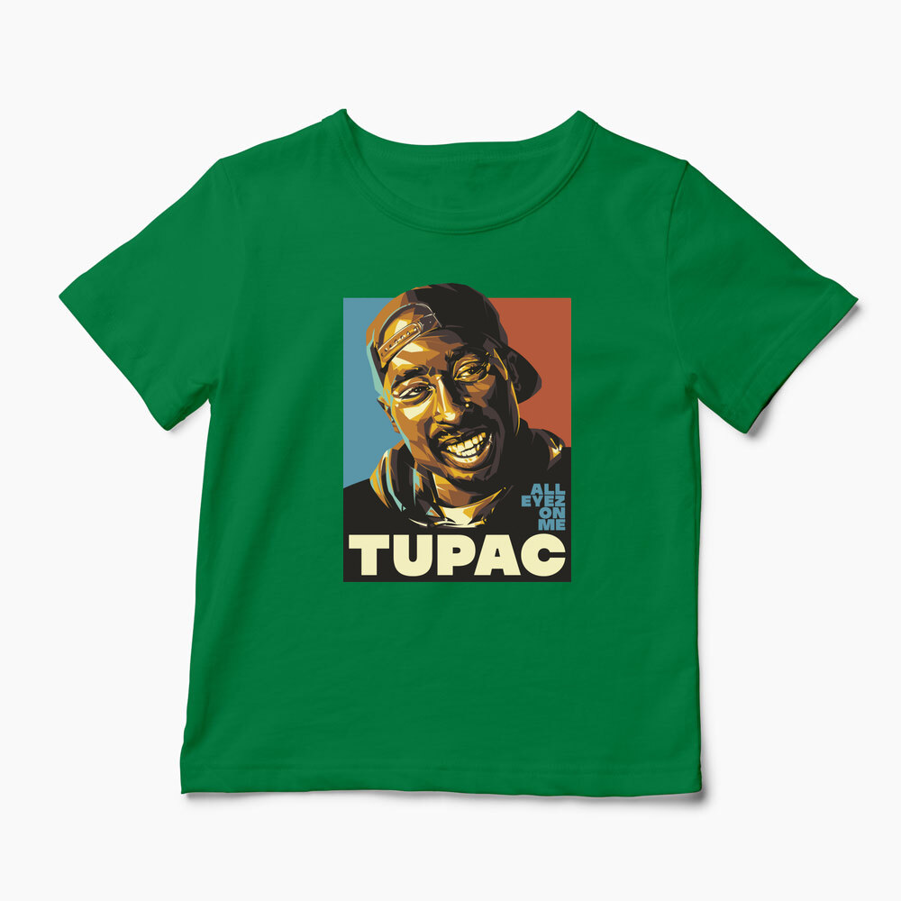 Tricou Personalizat Tupac All Eyez On Me - Copii-Verde