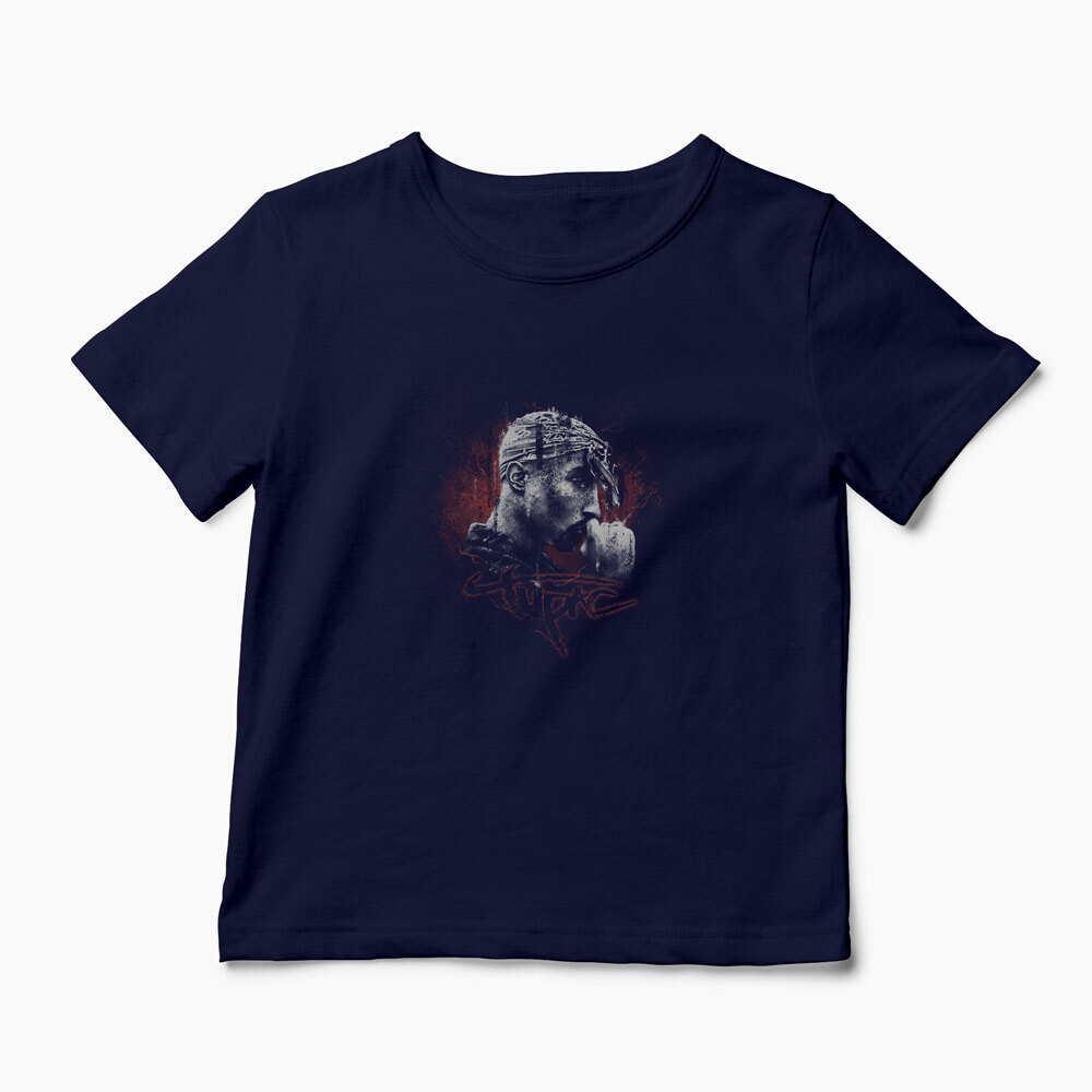 Tricou Personalizat Tupac - Copii-Bleumarin