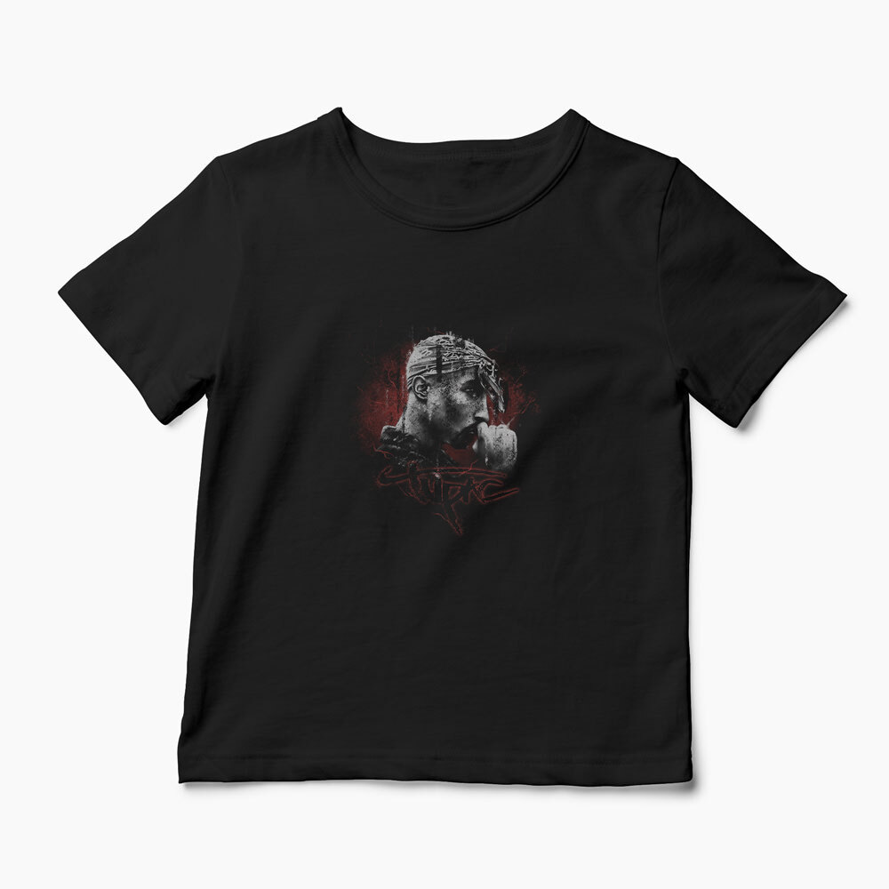 Tricou Personalizat Tupac - Copii-Negru