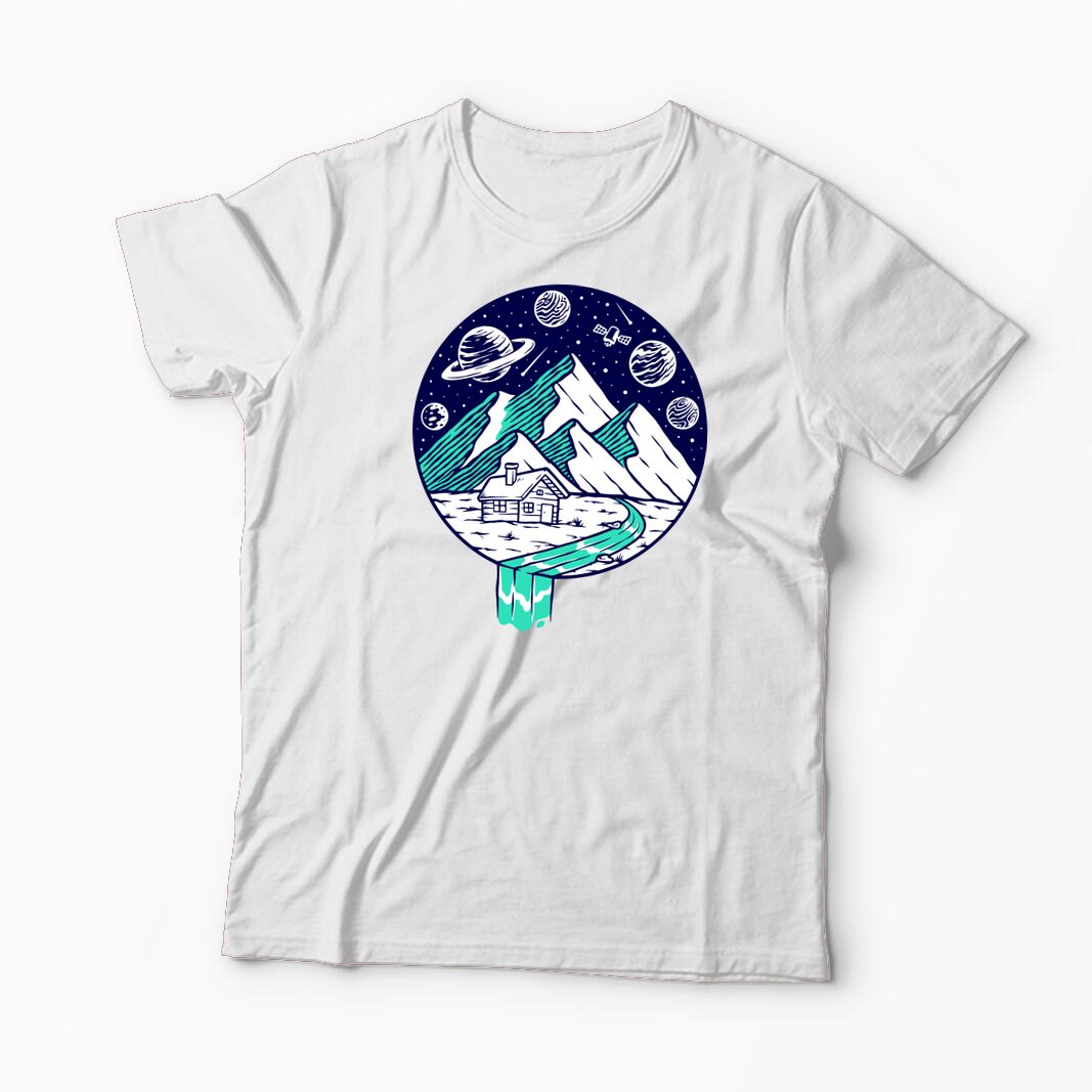 Tricou Personalizat Vedere Munte Noapte Planete Stele