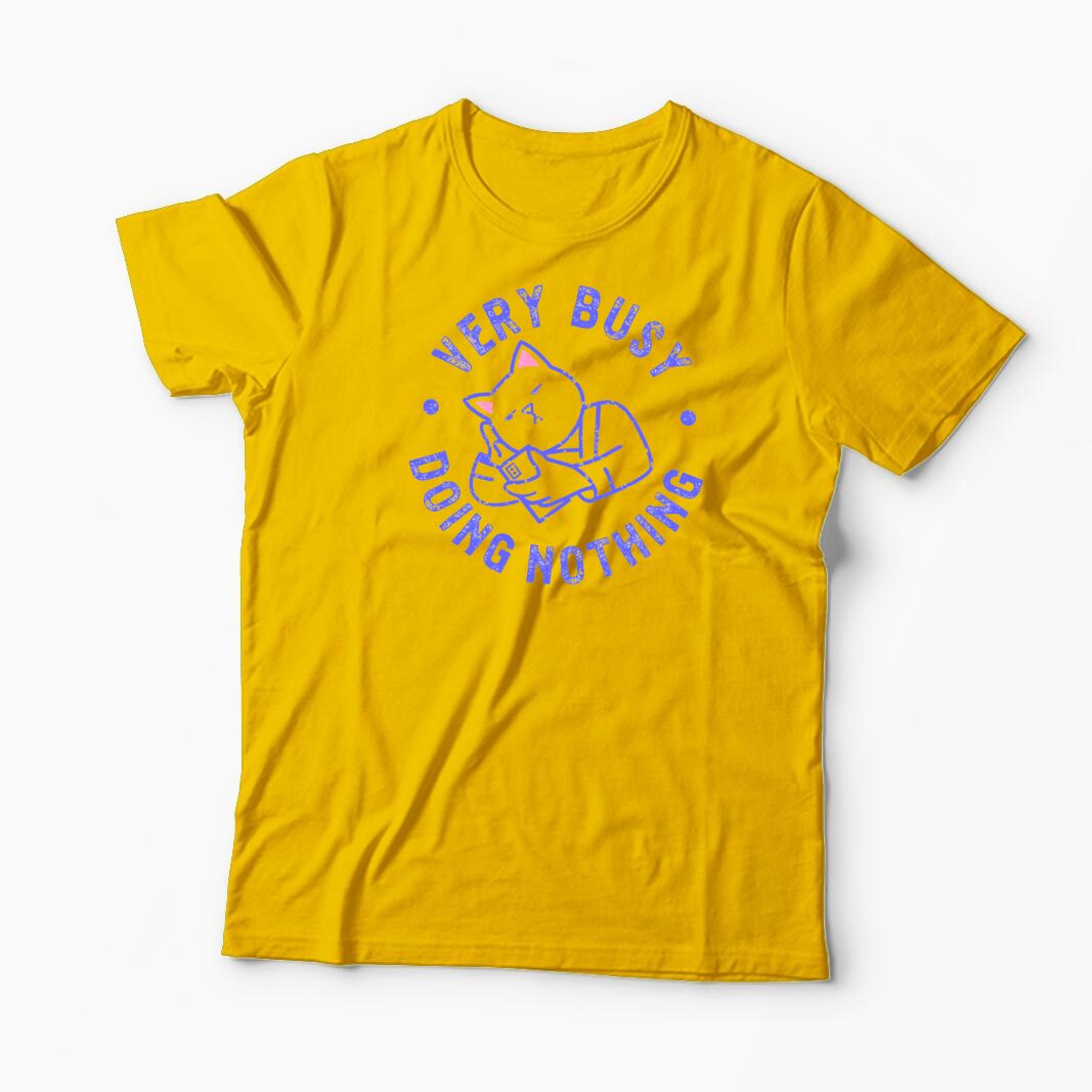 Tricou Personalizat Very Busy Doing Nothing - Bărbați-Galben
