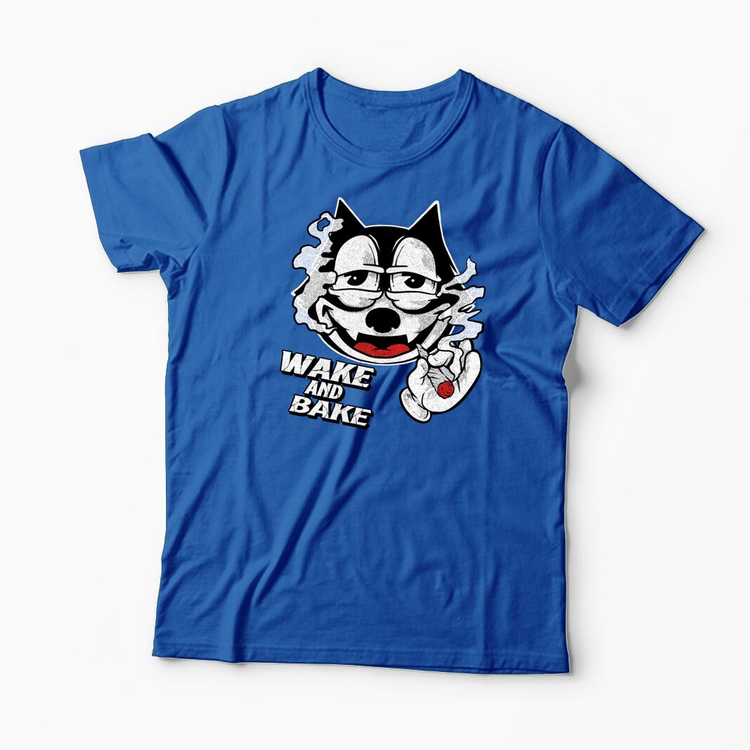 Tricou Personalizat Wake And Bake High - Bărbați-Albastru Regal