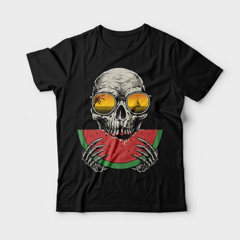 Tricou Personalizat Watermelon Skull - Craniu