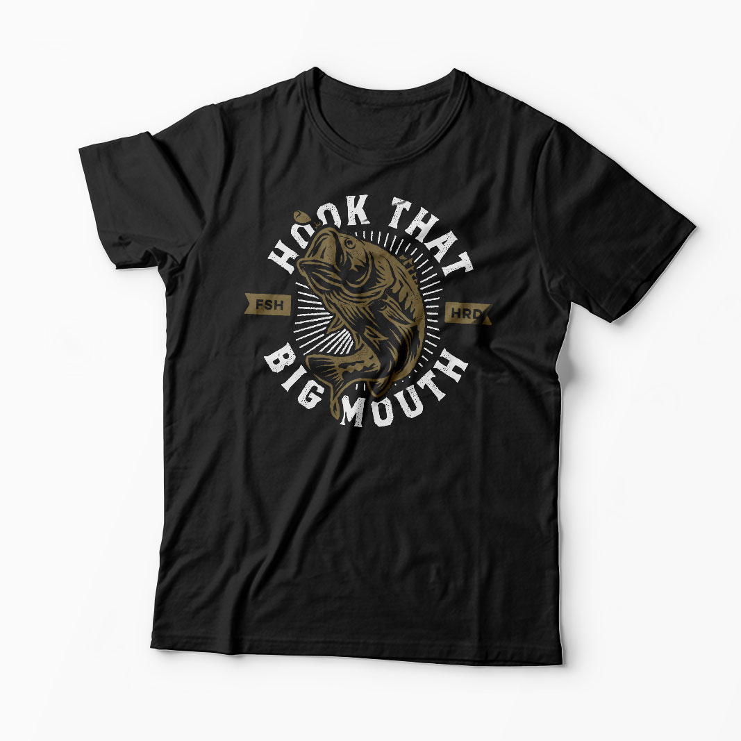 Tricou Pescuit - Hook That Big Mouth - Bărbați-Negru