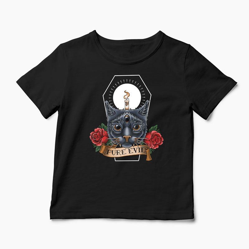 Tricou Pisica Pure Evil - Copii-Negru