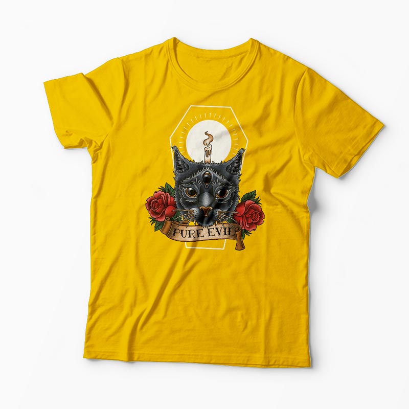 Tricou Pisica Pure Evil - Bărbați-Galben