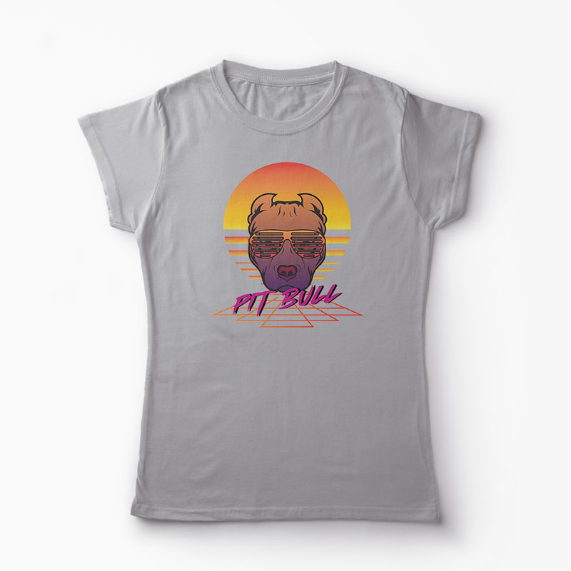 Tricou Pit Bull - Femei-Gri