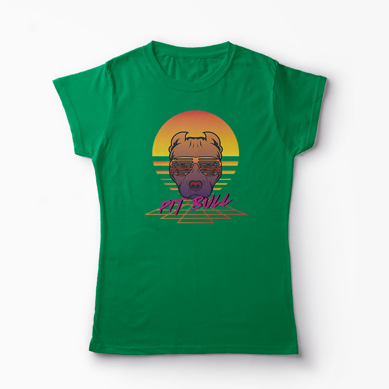 Tricou Pit Bull - Femei-Verde