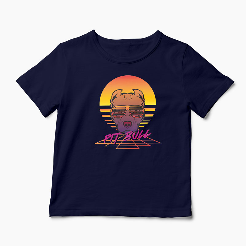 Tricou Pit Bull - Copii-Bleumarin