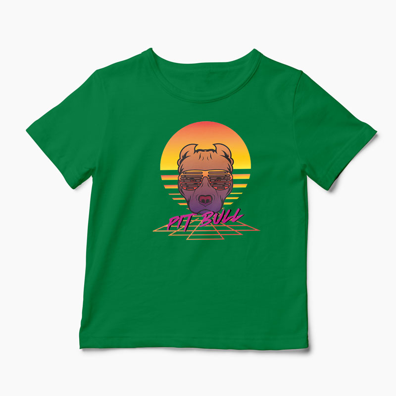 Tricou Pit Bull - Copii-Verde