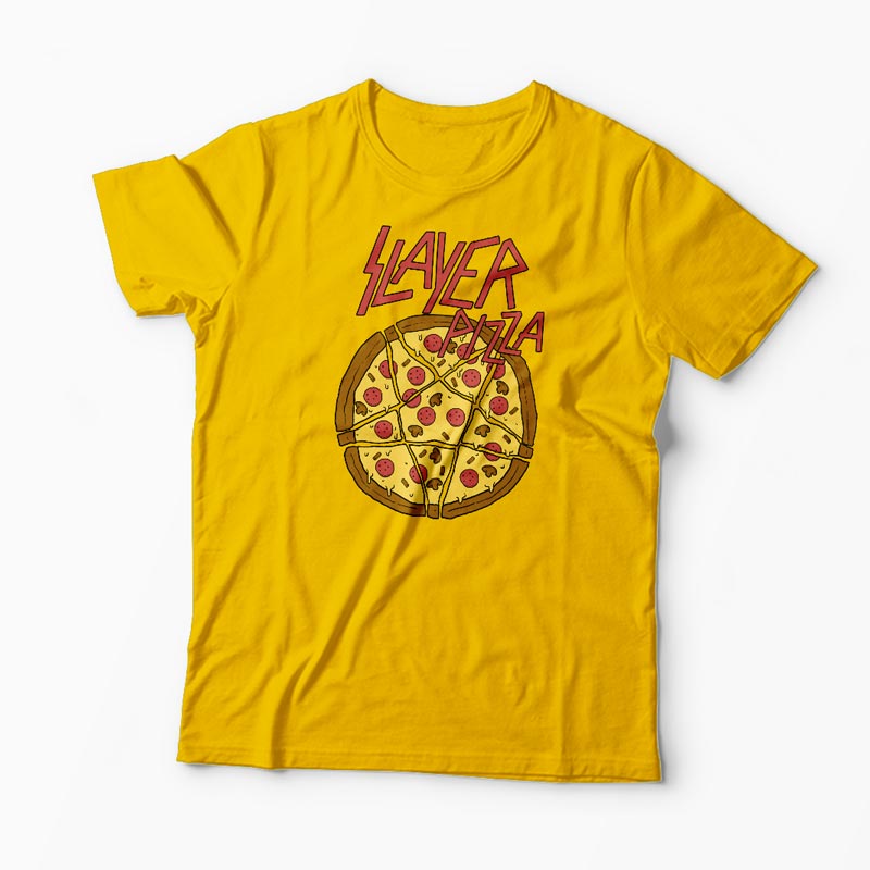 Tricou Pizza Slayer - Bărbați-Galben