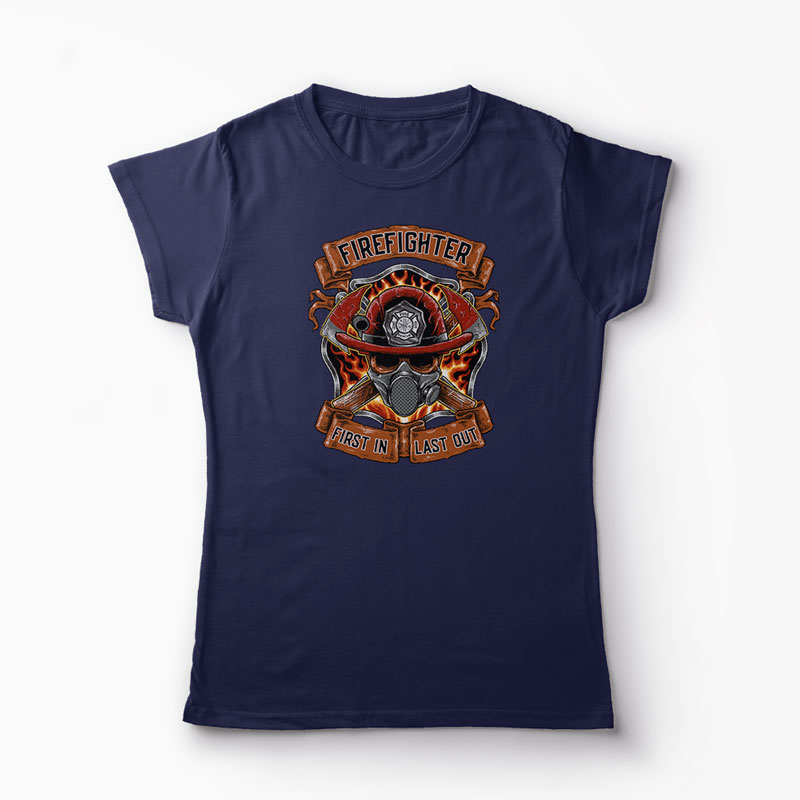 Tricou Pompier - Femei-Bleumarin