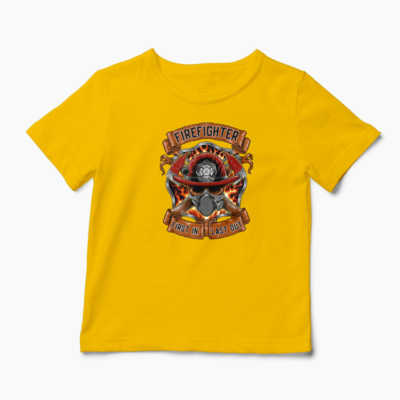 Tricou Pompier - Copii-Galben