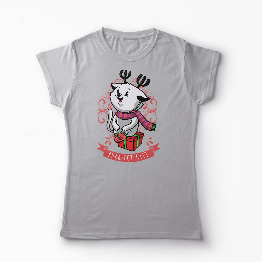 Tricou Purrfect Gift - Femei-Gri