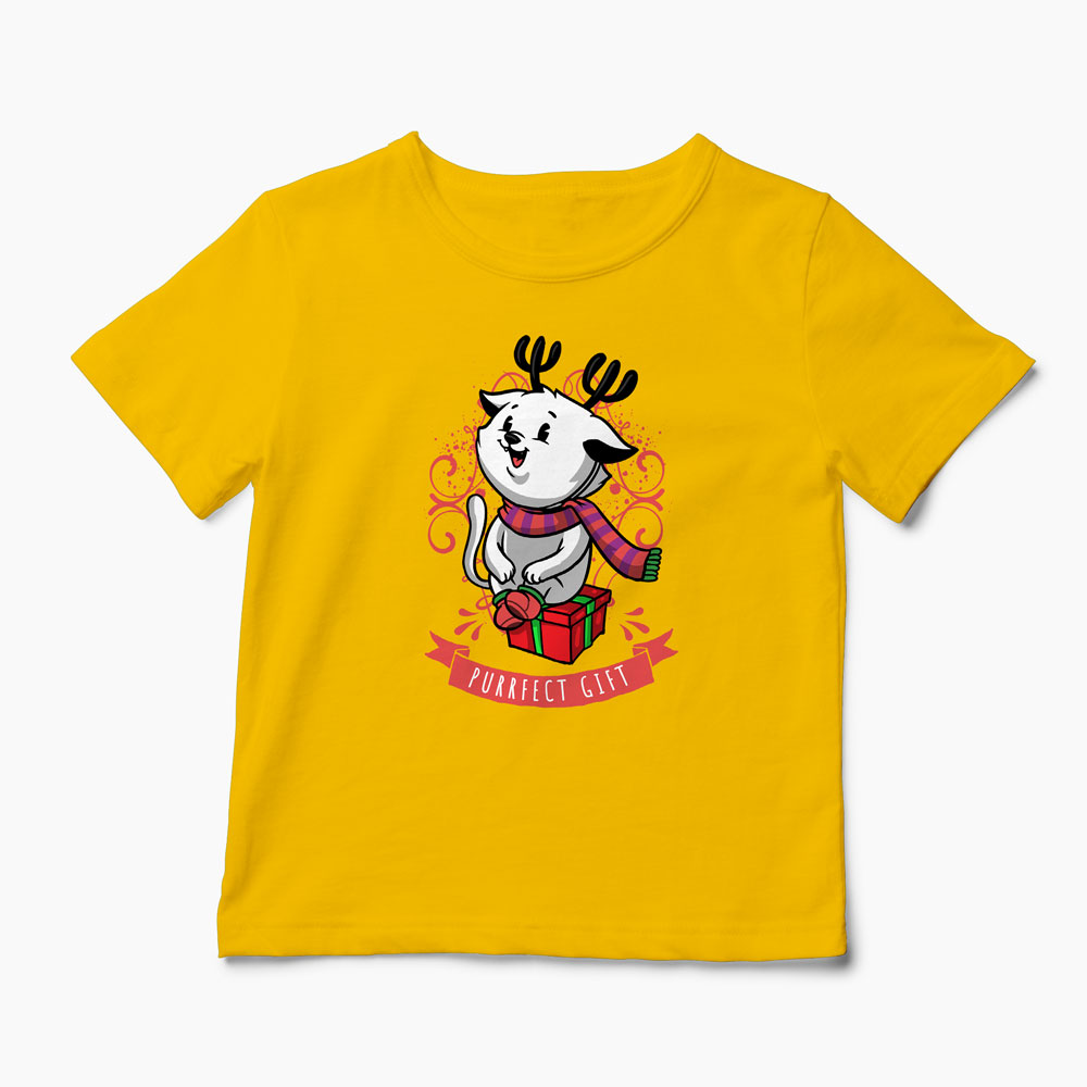 Tricou Purrfect Gift - Copii-Galben