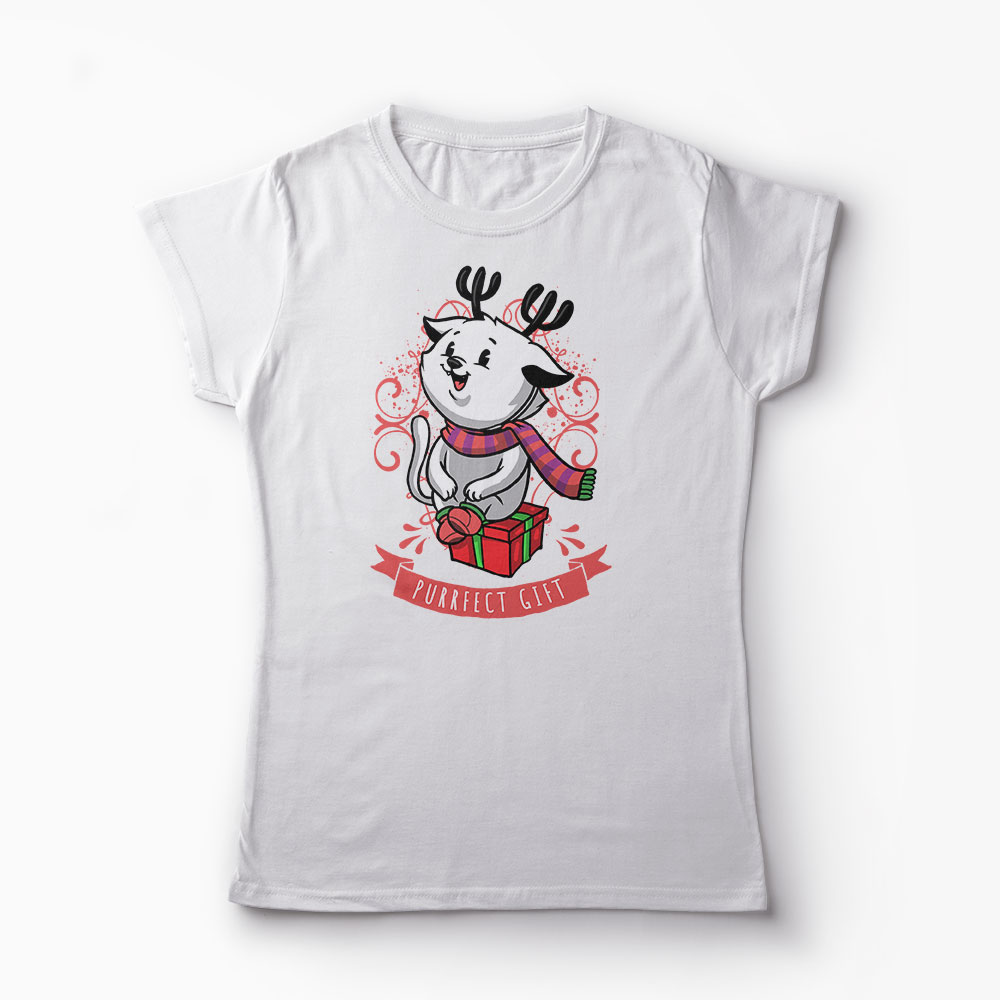 Tricou Purrfect Gift - Femei-Alb