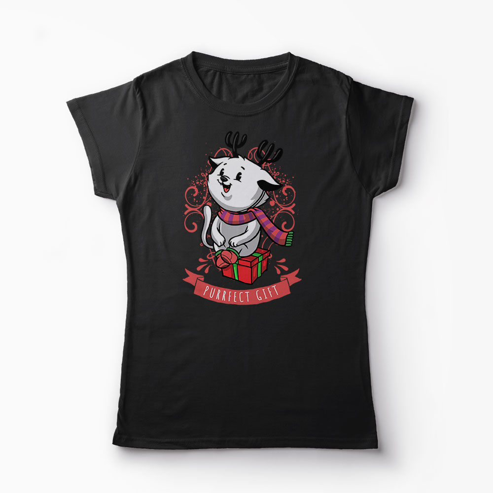 Tricou Purrfect Gift - Femei-Negru