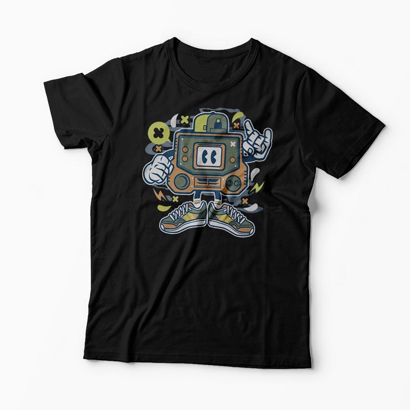 Tricou Retro Gamer - Bărbați-Negru