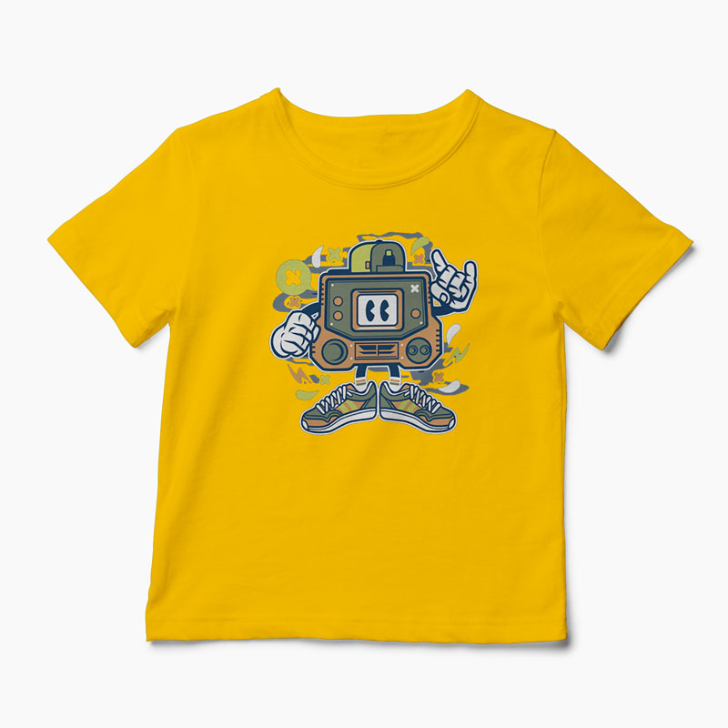 Tricou Retro Gamer - Copii-Galben