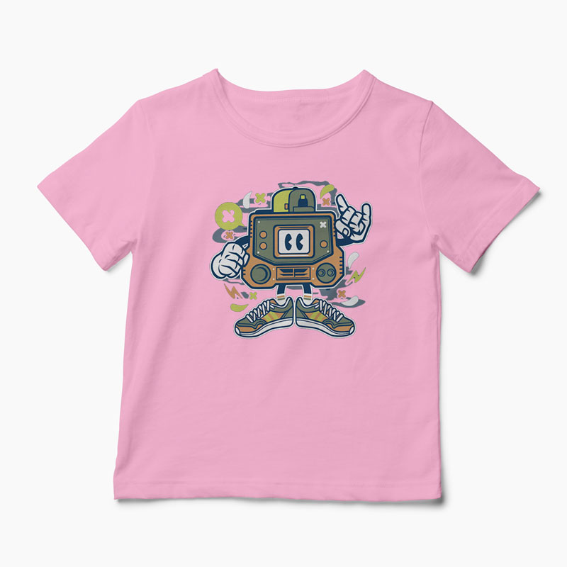 Tricou Retro Gamer - Copii-Roz