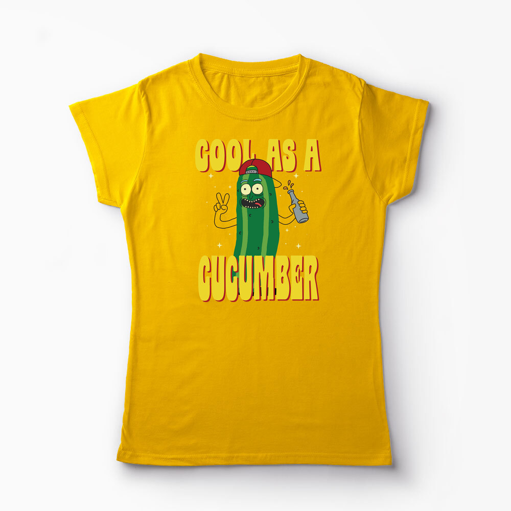Tricou Rick and Morty Cool As A Cucumber - Femei-Galben