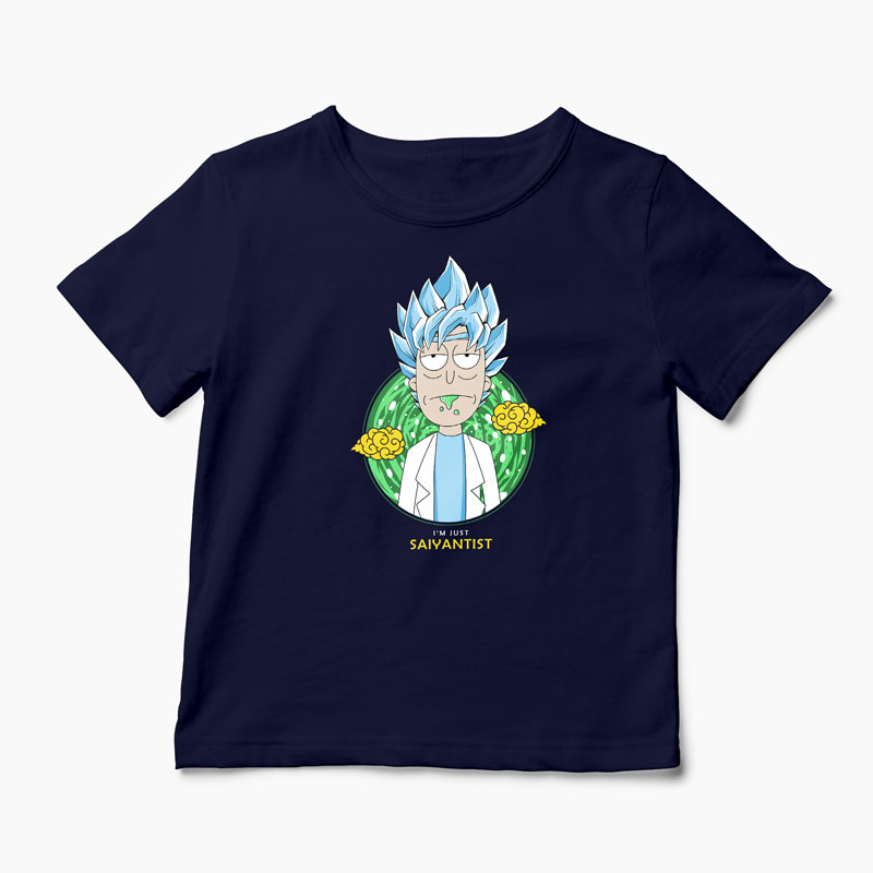 Tricou Rick Sanchez - I'm Just Saiyantist - Copii-Bleumarin