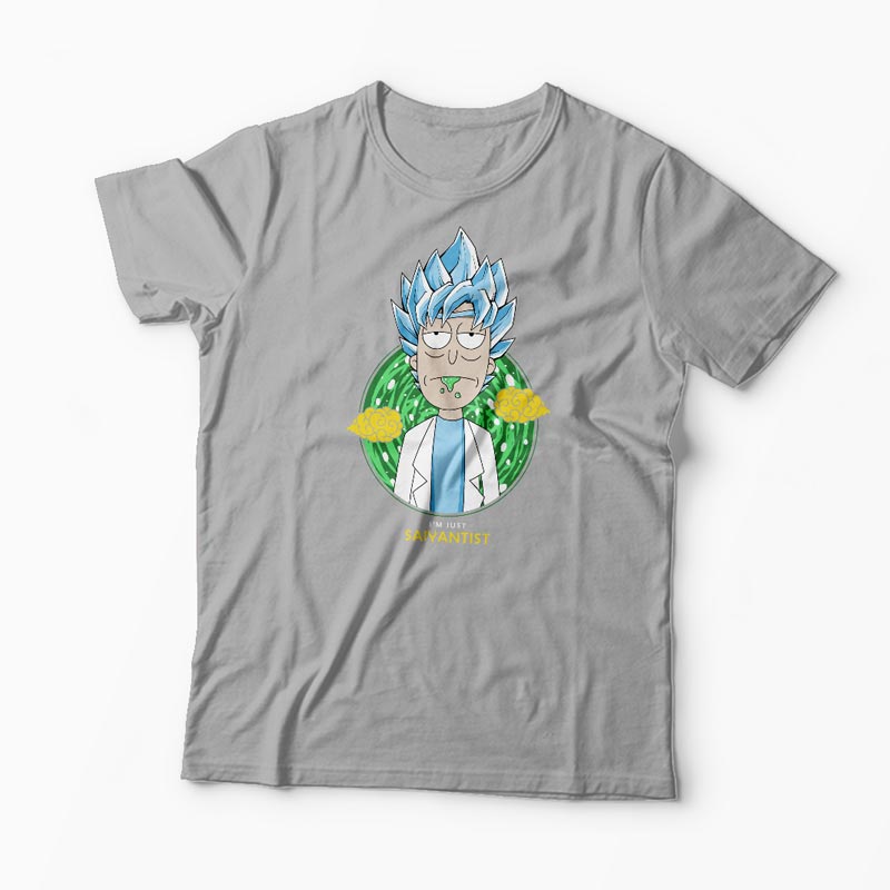 Tricou Rick Sanchez - I'm Just Saiyantist - Bărbați-Gri