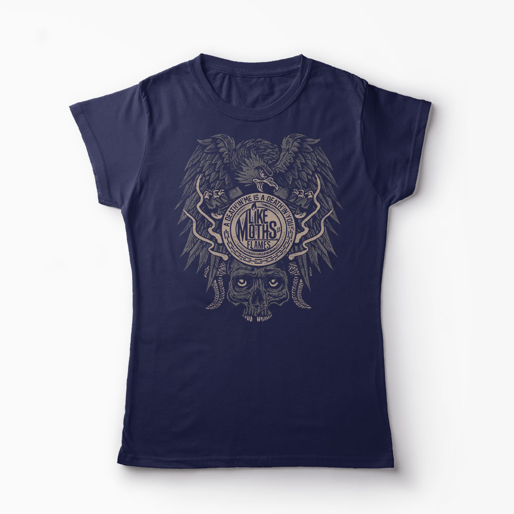 Tricou Rock - Like Moths to Flames - Femei-Bleumarin