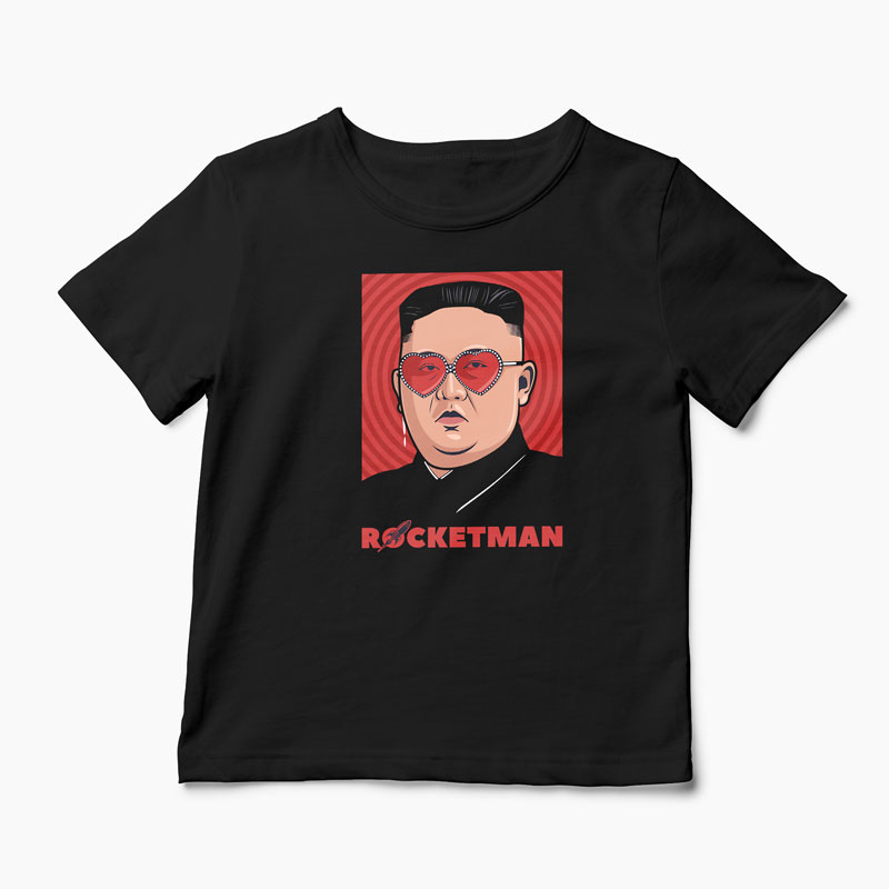 Tricou Rocketman - Copii-Negru