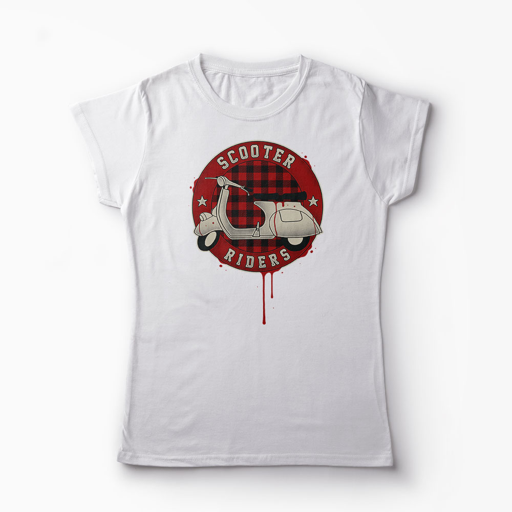 Tricou Scooter Riders  - Femei-Alb