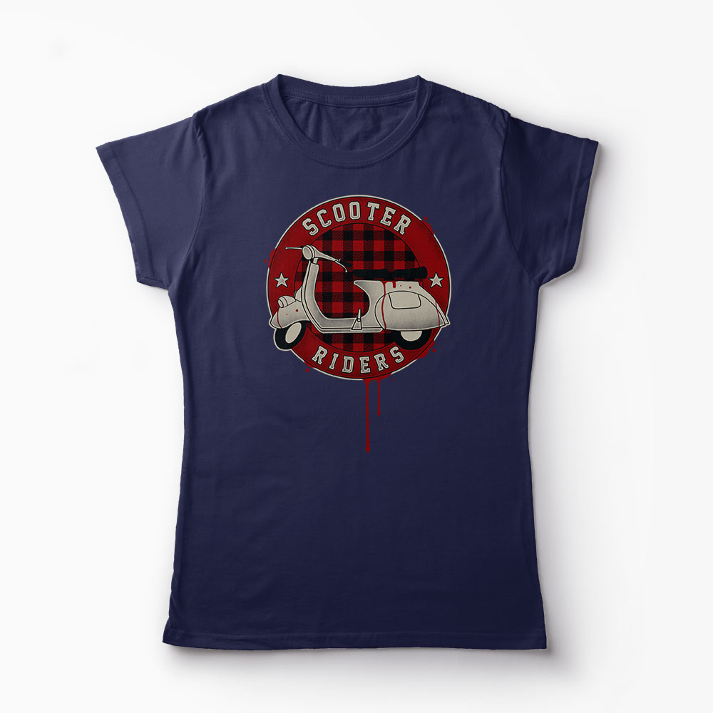 Tricou Scooter Riders  - Femei-Bleumarin